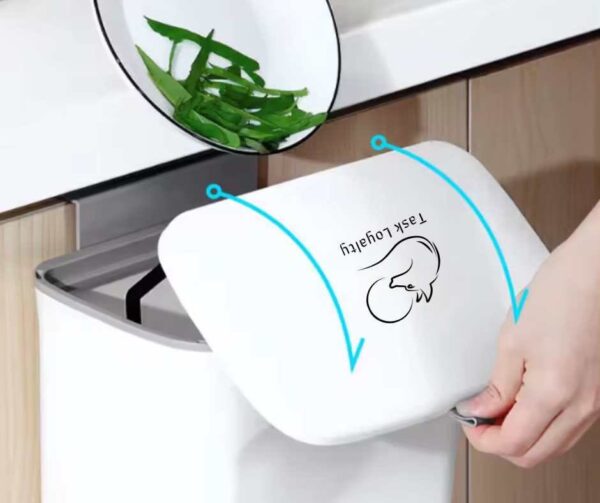 Self-Stand Kitchen Plastic Mini Trash Cans Wall Mounted Small Hanging Trash Can for Home by task loyalty